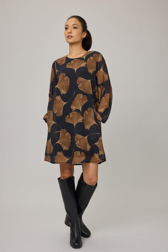 Georgette Ginko Dress - Mocha