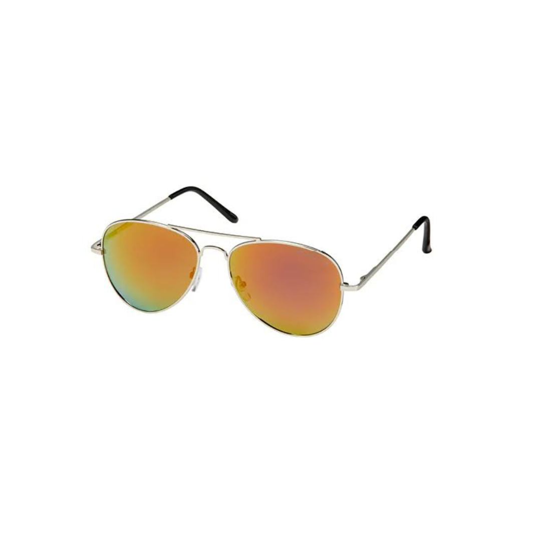 Color Lens Aviators Sunglasses - Yellow
