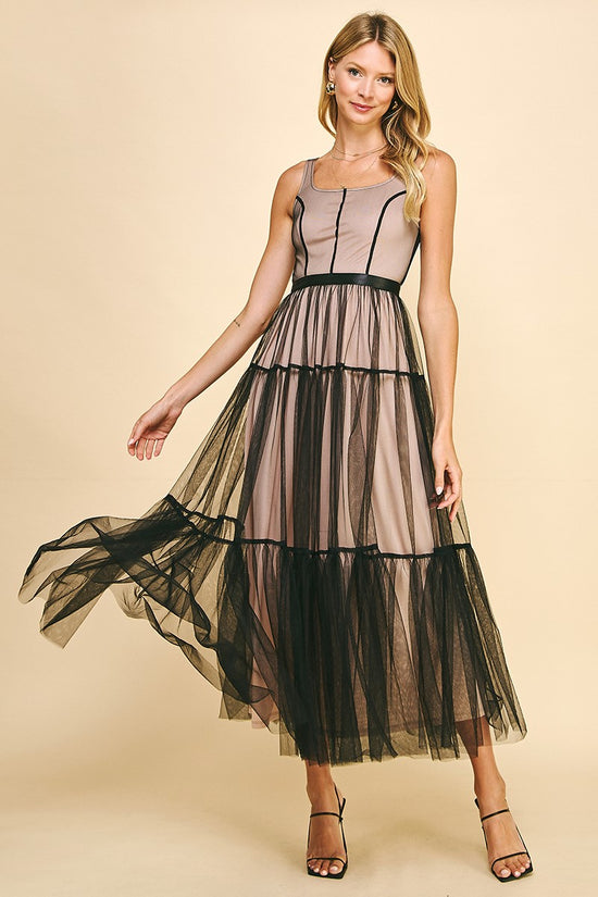 Tulle Tiered Max Dress