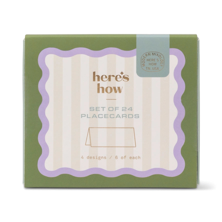 Placecards - Stripes - Set of 24