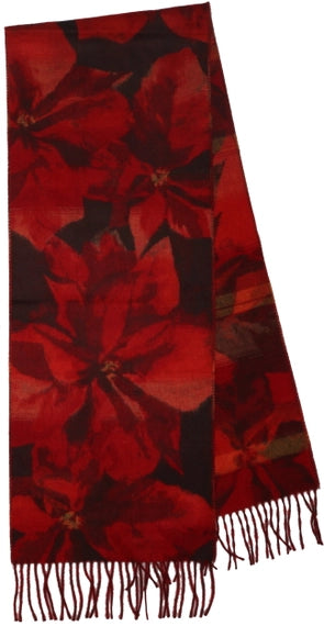 Poinsettia Scarf - Red