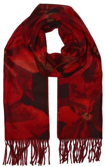 Poinsettia Scarf - Red