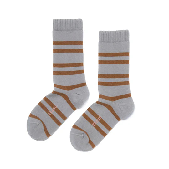 Polo Stripe Crew Socks - Heather