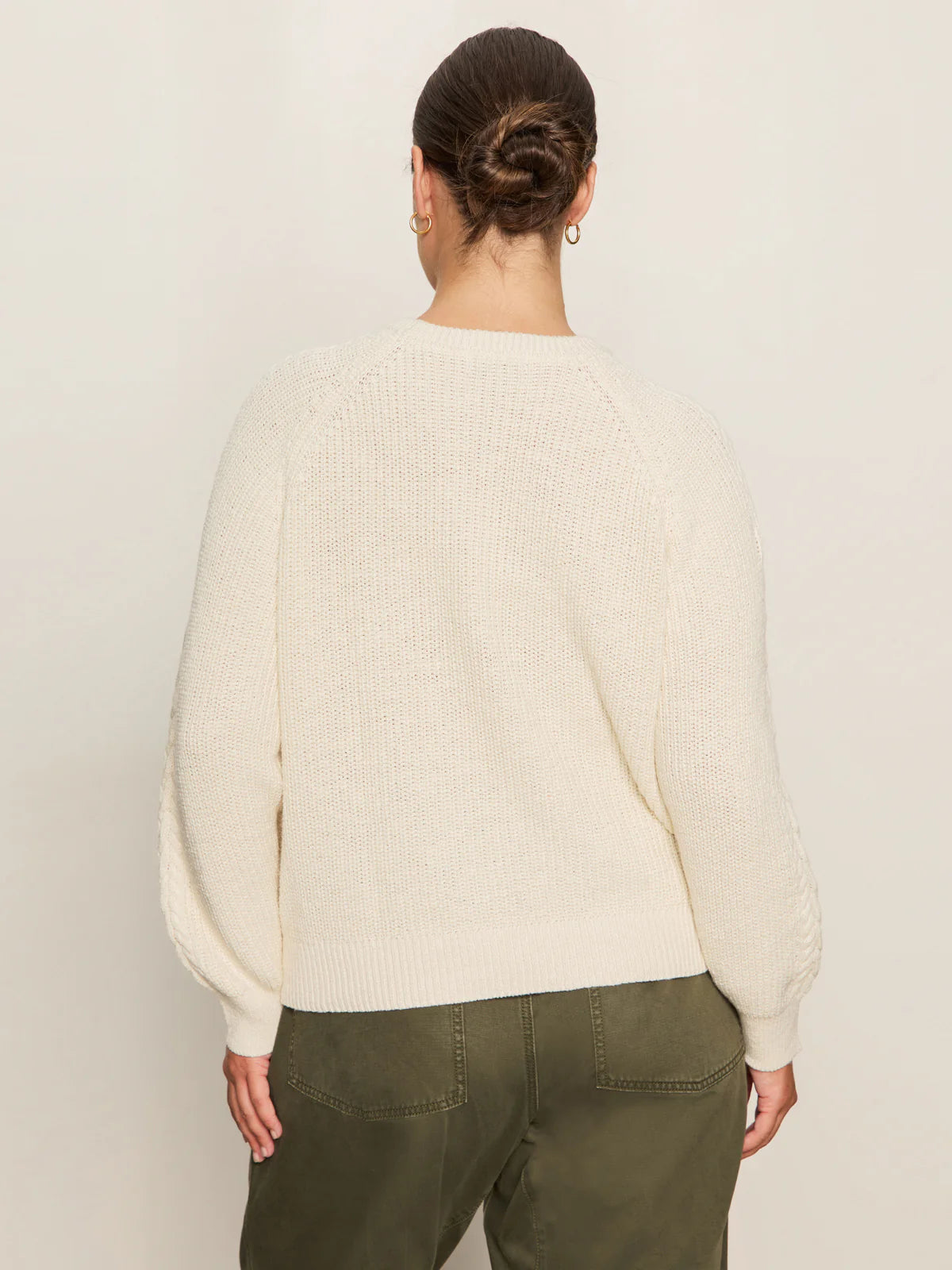Nomad Cable Knit Popover Sweater - Chalk