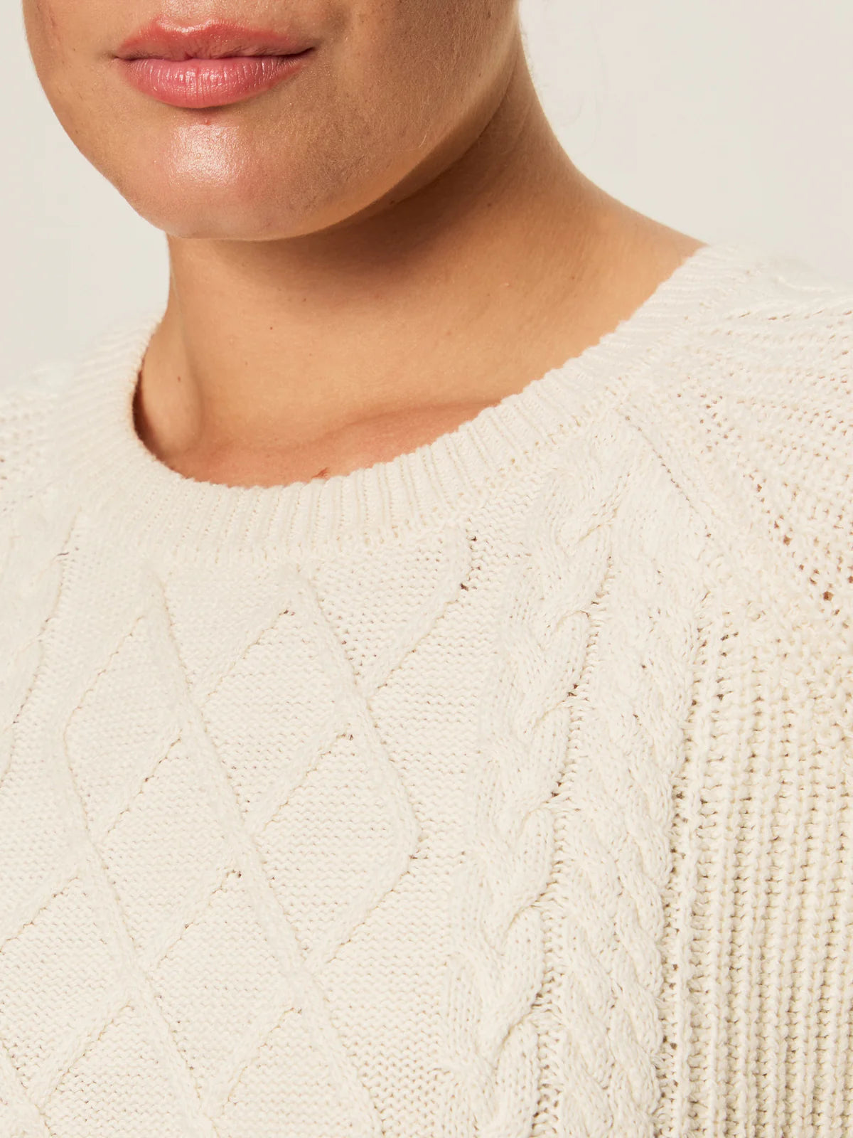 Nomad Cable Knit Popover Sweater - Chalk