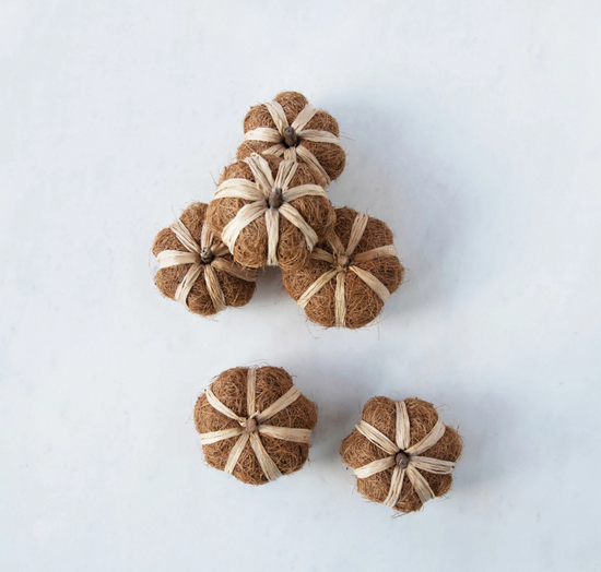 Dried Raffia Pumpkins