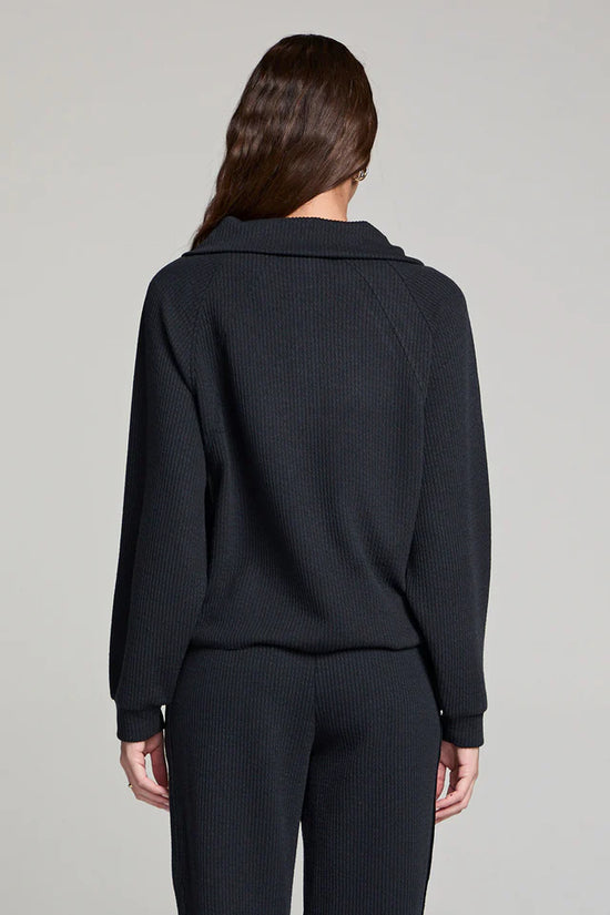 Half Zip Raglan Sweater - Black