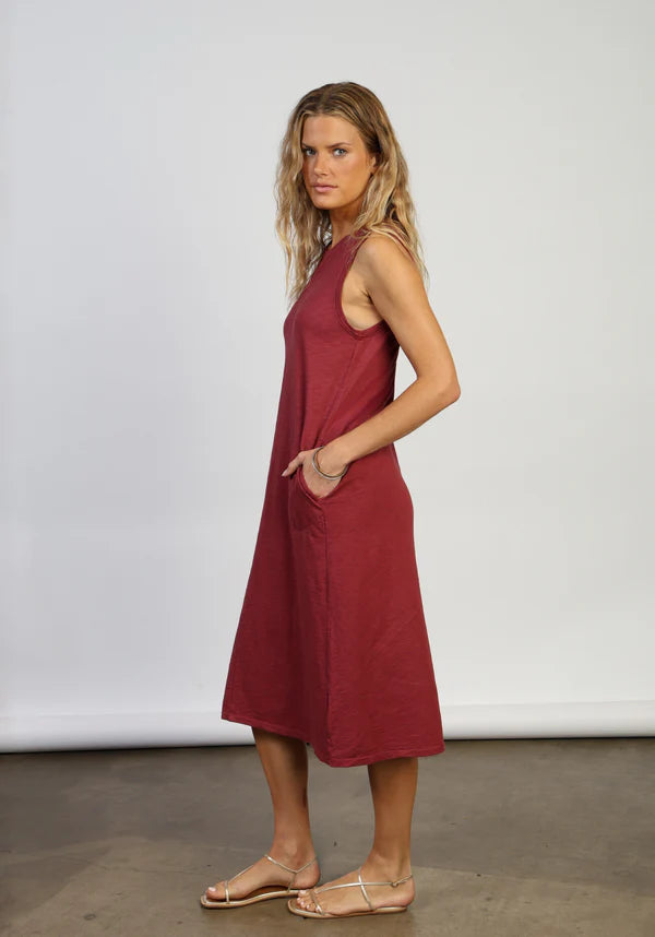 Sleeveless Mia Midi Dress - Raisinette