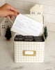 Gingham Tin Recipe Box