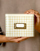 Gingham Tin Recipe Box