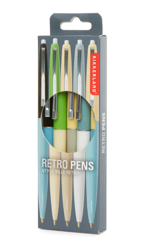 Retro Pens - Set of 5