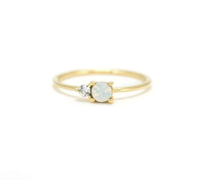 Dolce White Opal Ring