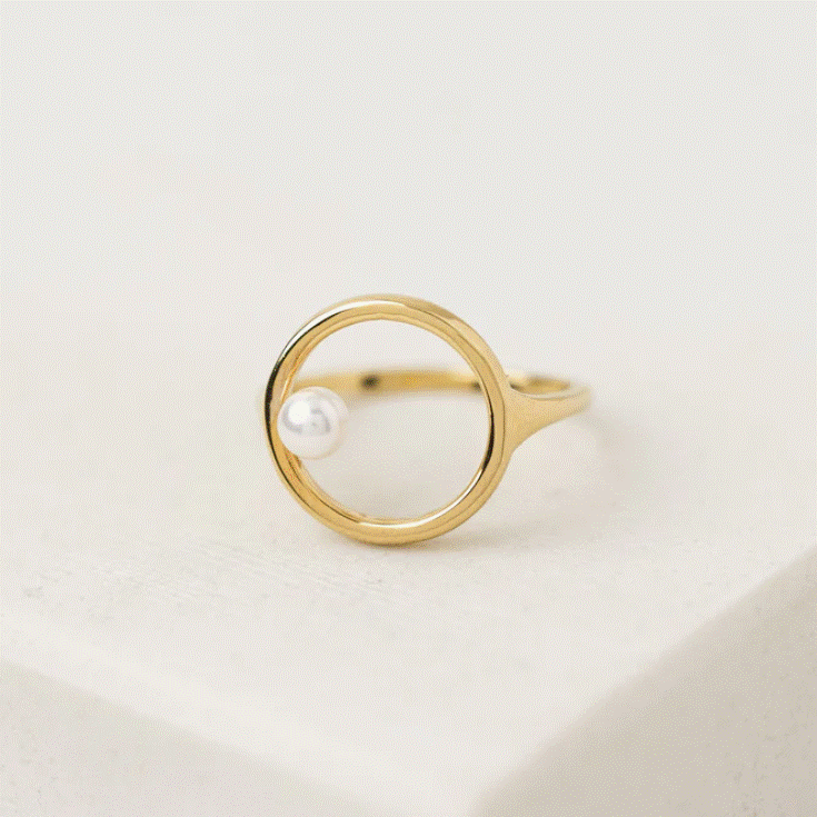 Amari Pearl Ring - Gold