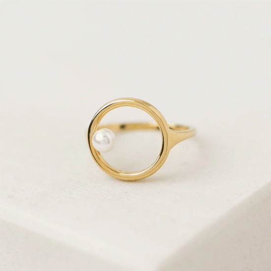 Load image into Gallery viewer, Amari Pearl Ring - Gold
