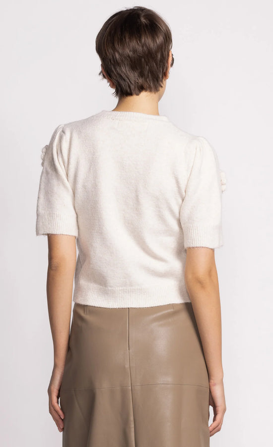 Roslyn Short Sleeve Sweater - Off White