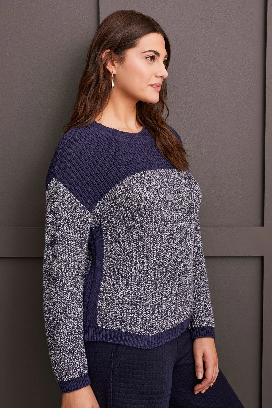 Colorblock Sweater - Sapphire