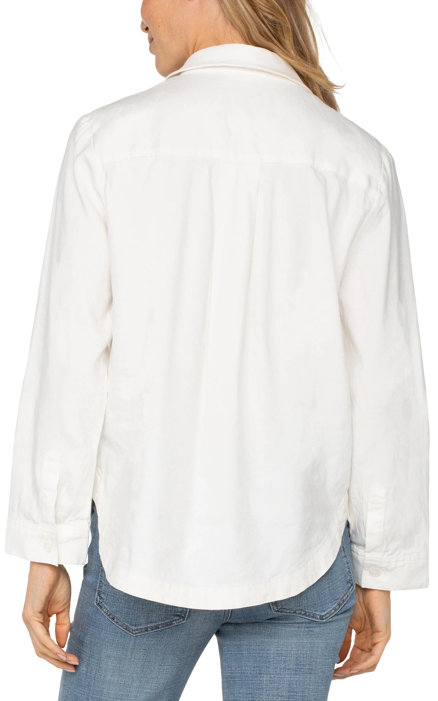 Oversized Shacket - White