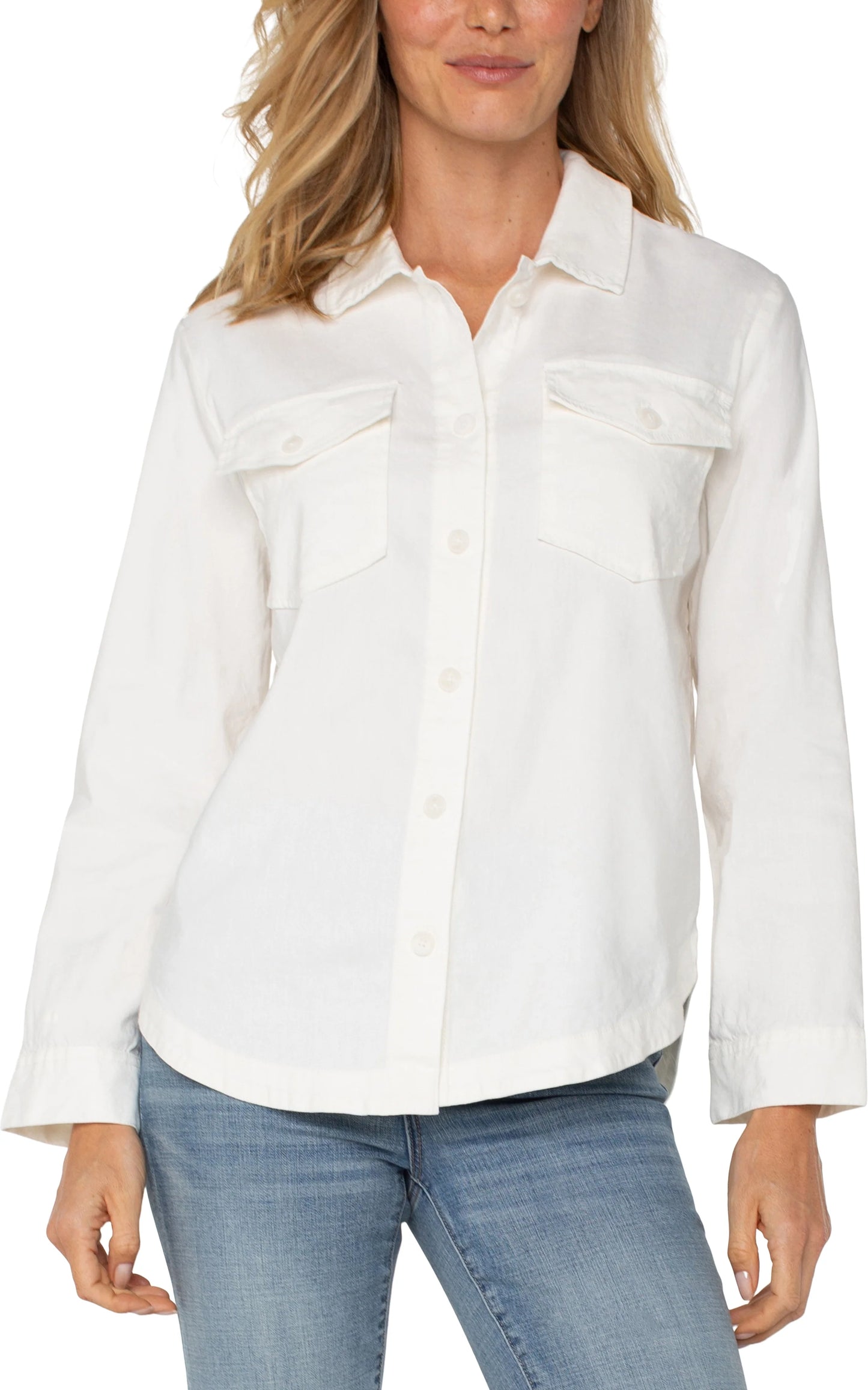 Oversized Shacket - White