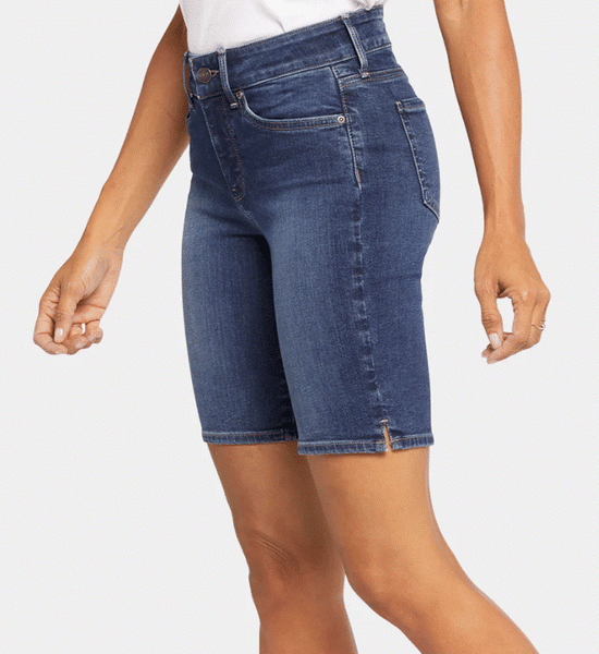 Ella Denim Shorts with Side Slits