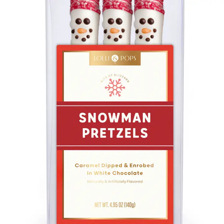 White Chocolate Snowman Pretzel 3 Pack