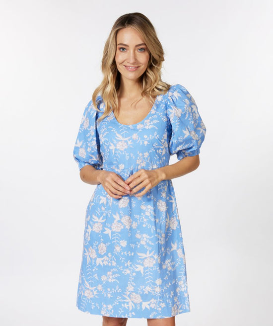 Poplin Puff Sleeve Dress