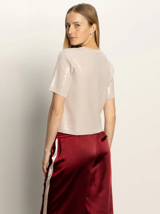 Sparkle Sequined Sweater - Mother of Pearl