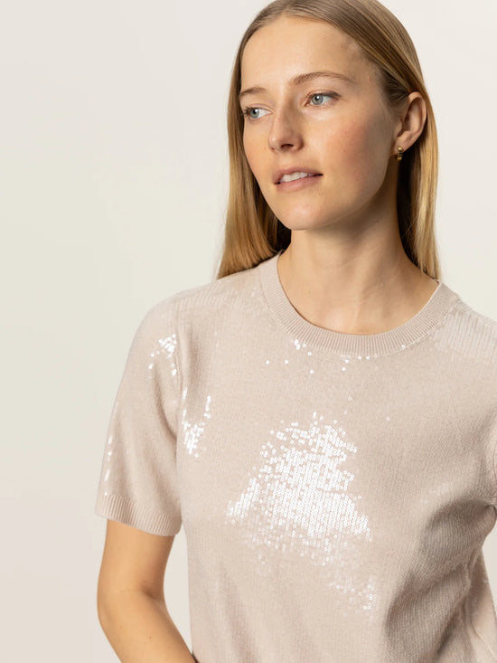 Sparkle Sequined Sweater - Mother of Pearl