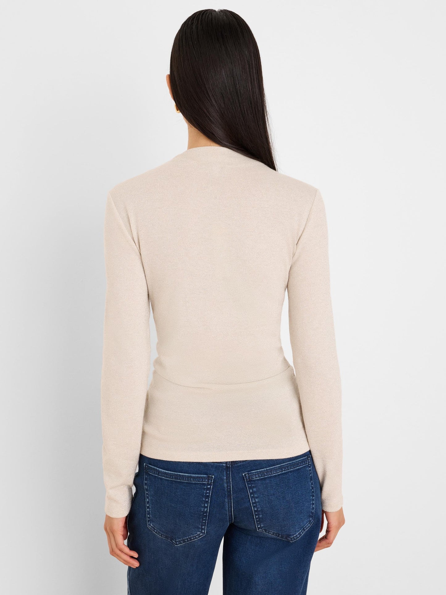 Everyday Sparkle Ruched Top - Palomino