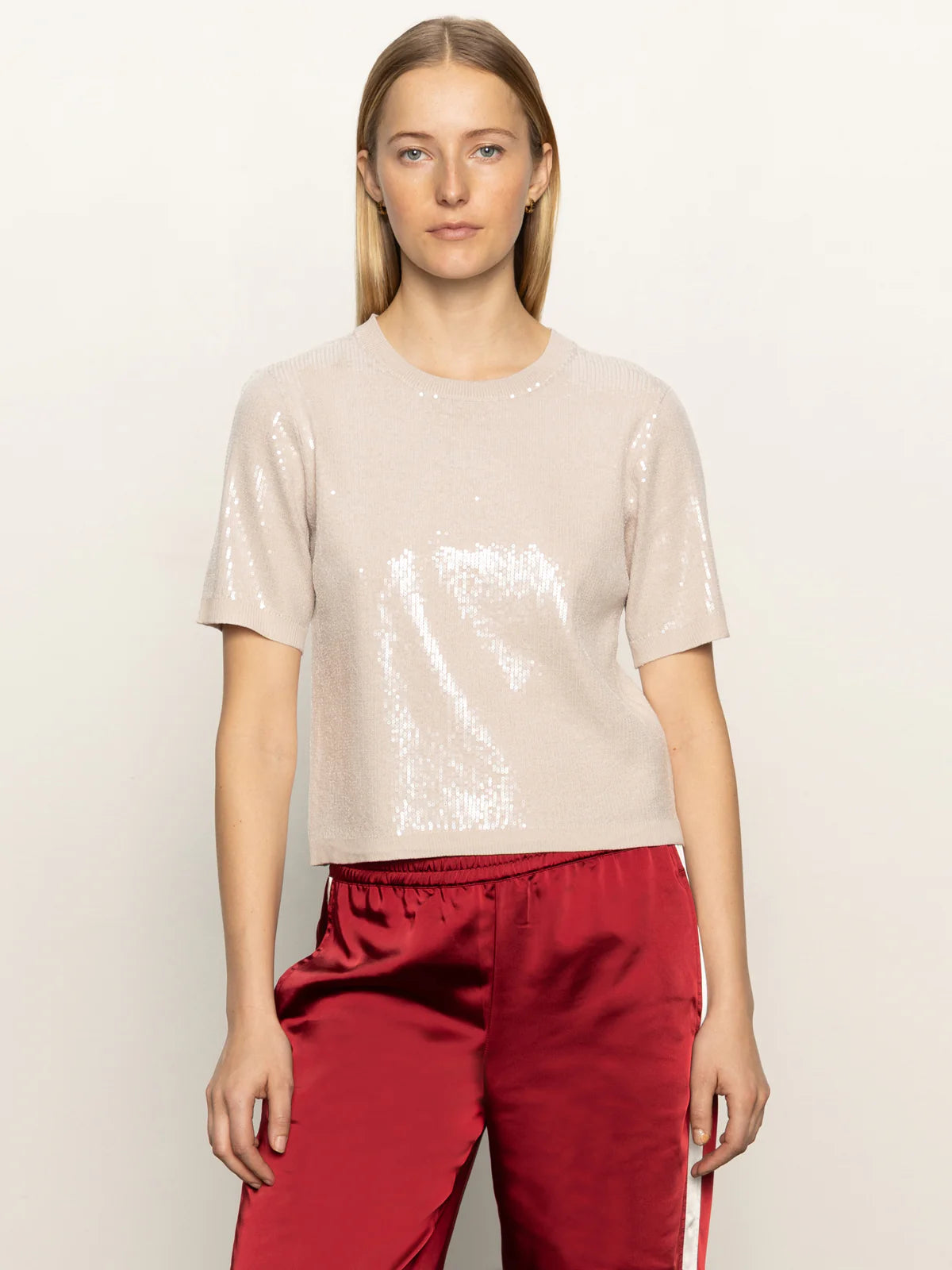 Sparkle Sequined Sweater - Mother of Pearl