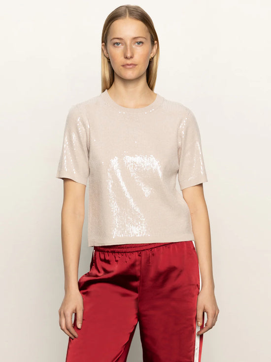 Sparkle Sequined Sweater - Mother of Pearl