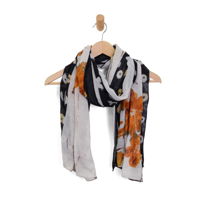 Spice Polka Dot Floral Scarf