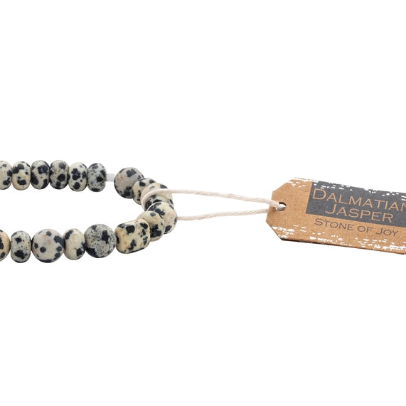 Stone Stacking Bracelet - Dalmatian Jasper