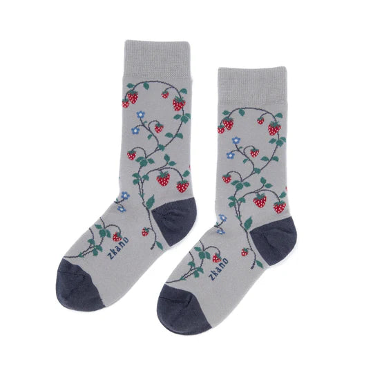 Wild Strawberries Crew Socks - Heather