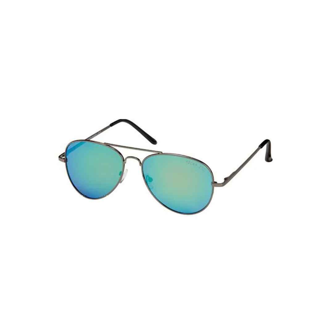 Color Lens Aviators Sunglasses - Green