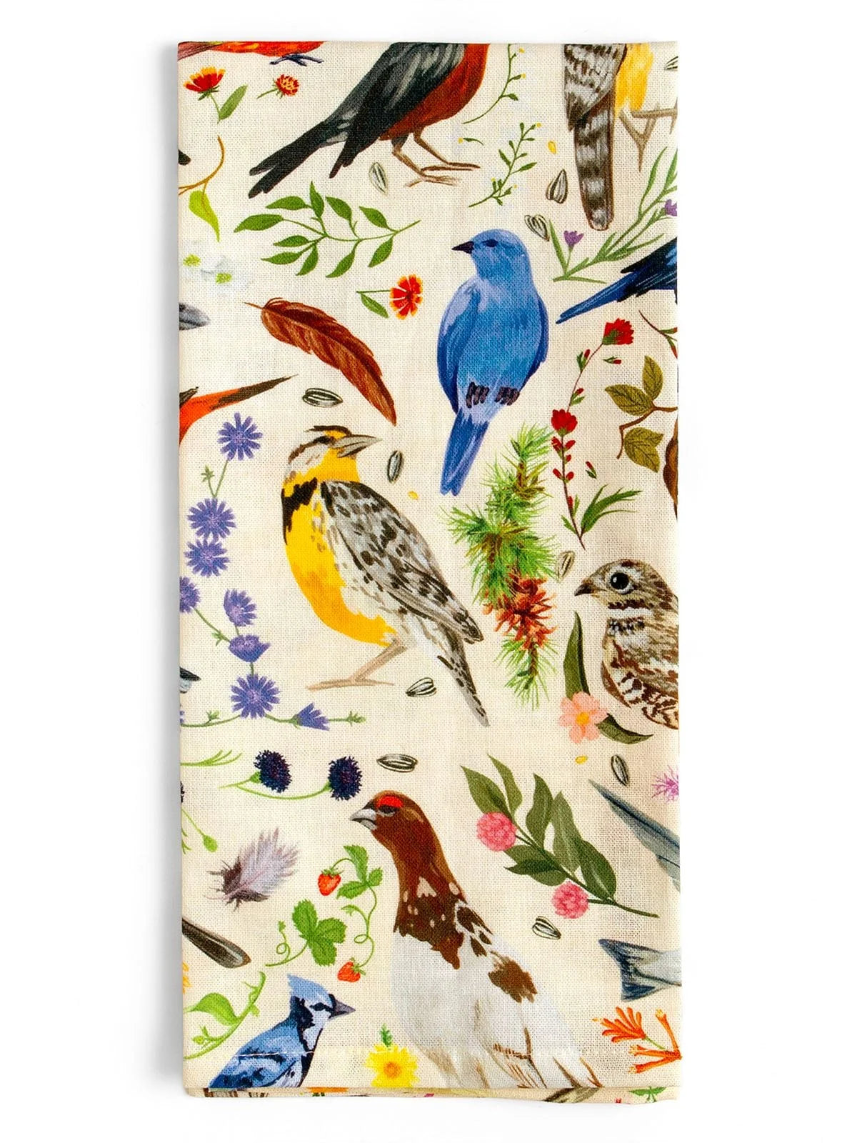 Feathered Friends Birds Kitchen Tea Towel