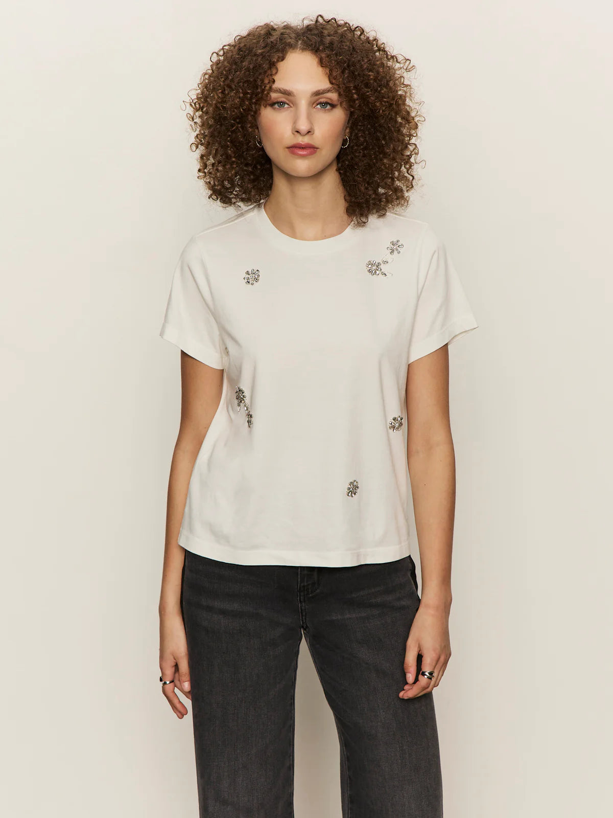 Embellished Tee - White