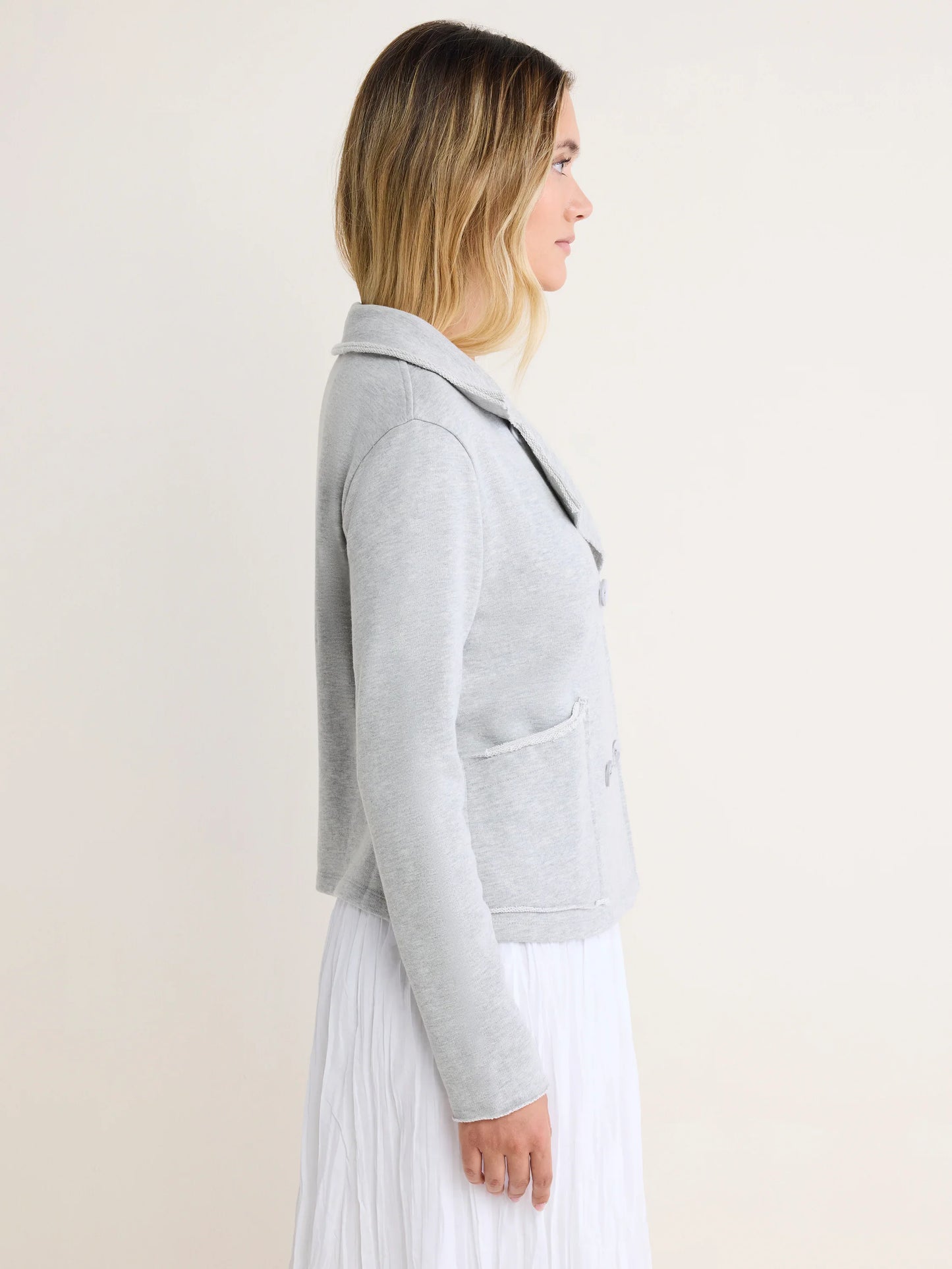 French Terry Daily Jacket - Heather Grey