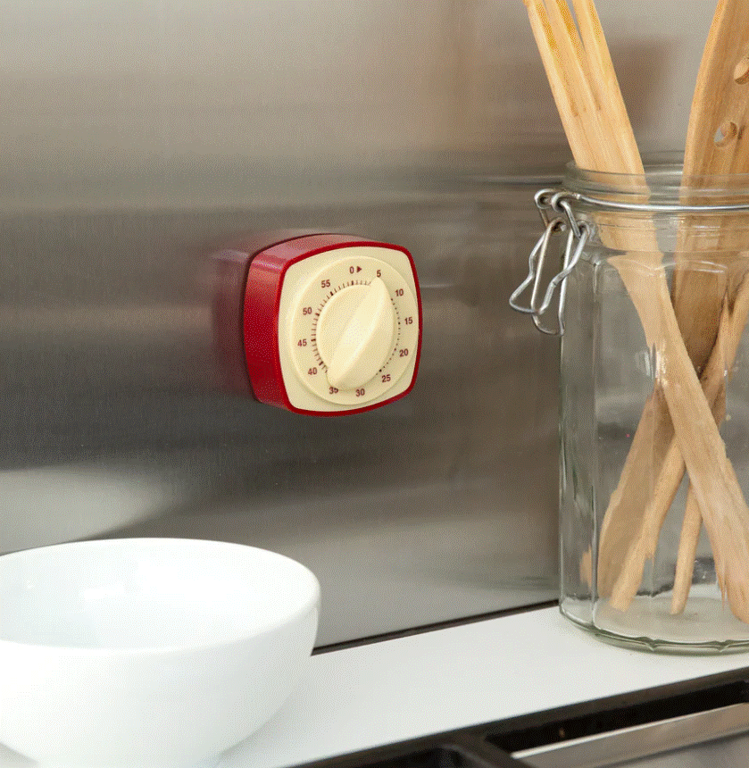 Retro Kitchen Timer - Red