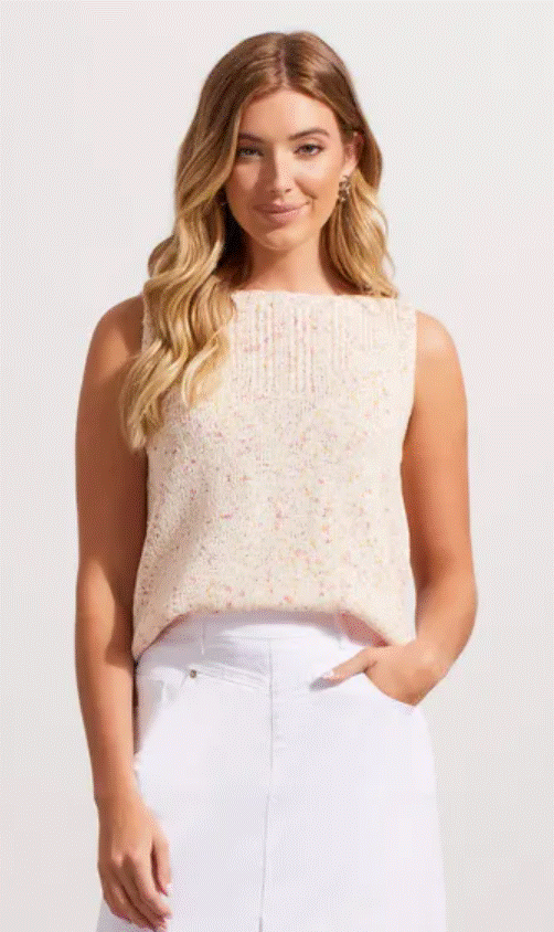 Boat Neck Sweater Tank Top