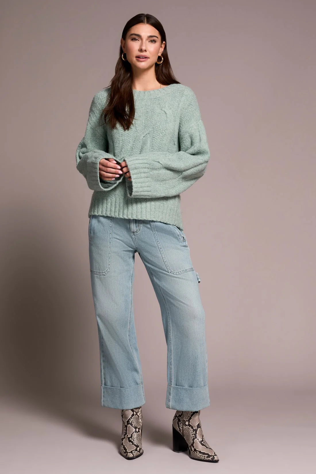Audrey Carpenter Super Straight Jeans - Light Wash