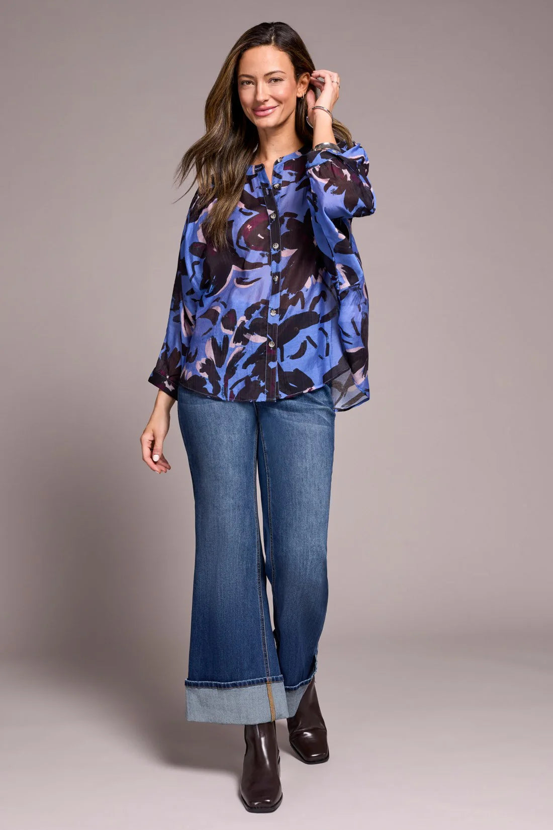 Dolman Sleeve Top - Blue Violet