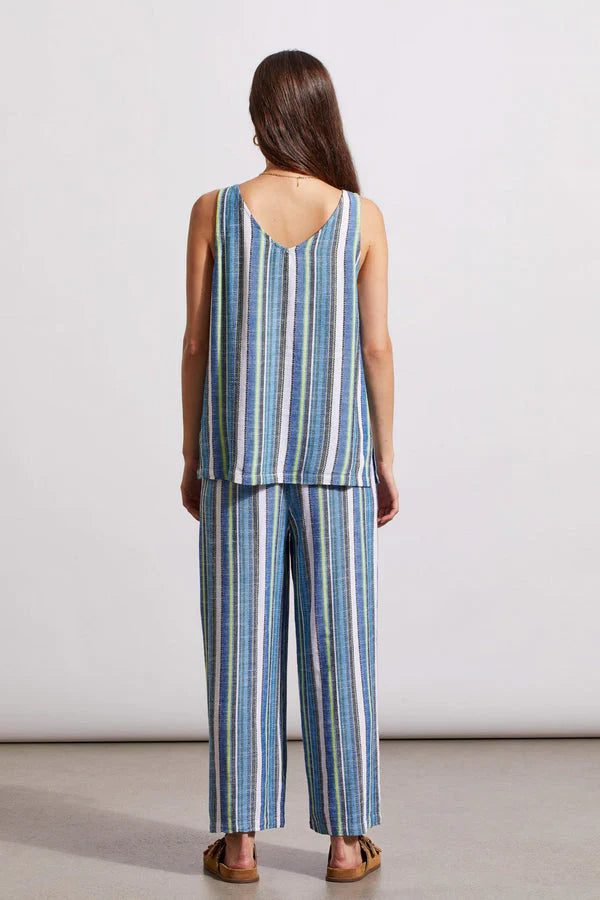 Flowy Cami with Side Slit - Blue Sea