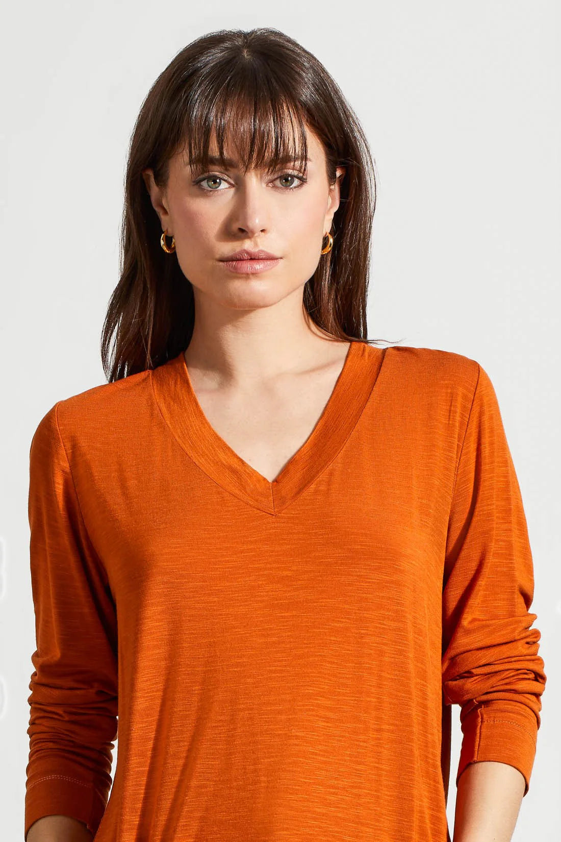 Long Sleeve Top with Side Slits - Dark Desert