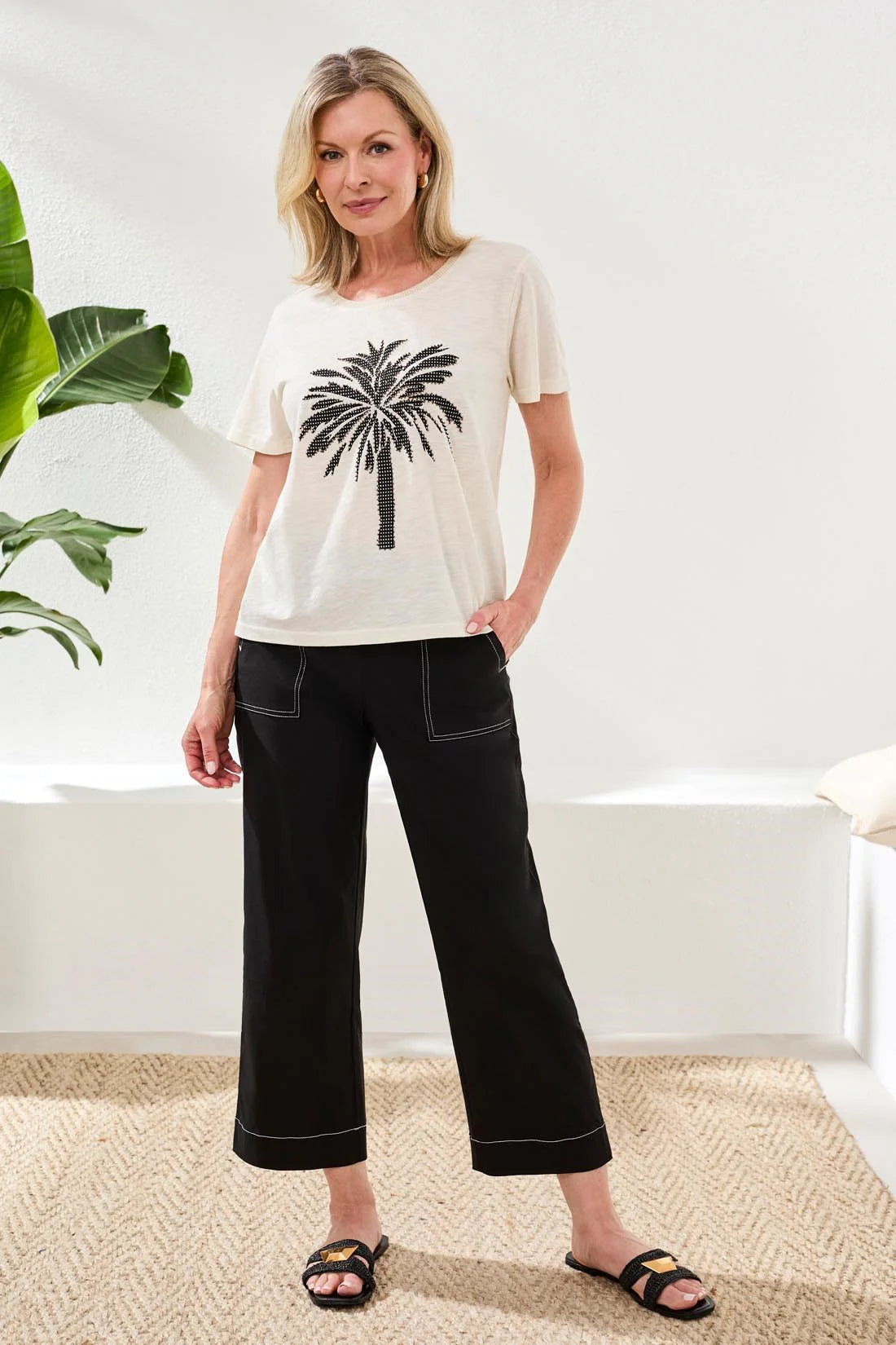 Palm Tree Tee - Canvas