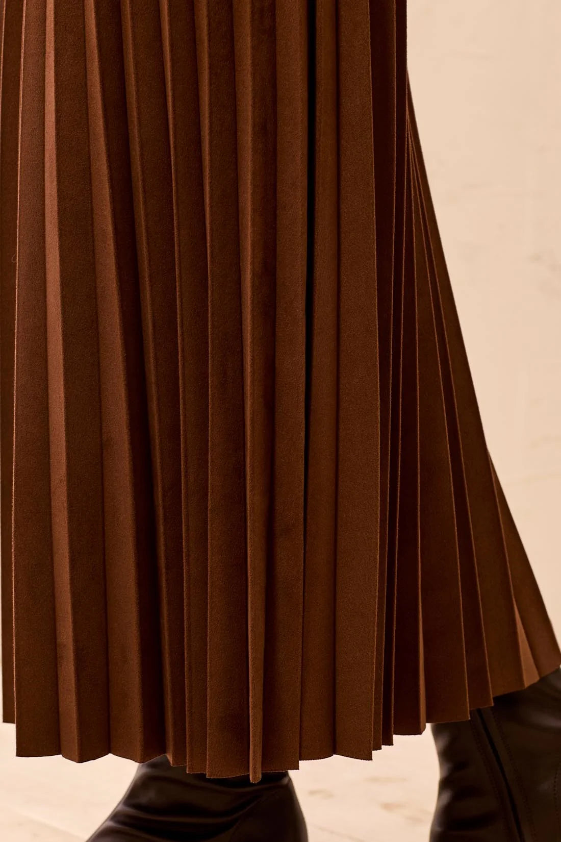 Pull-On Pleated Skirt - Hickory