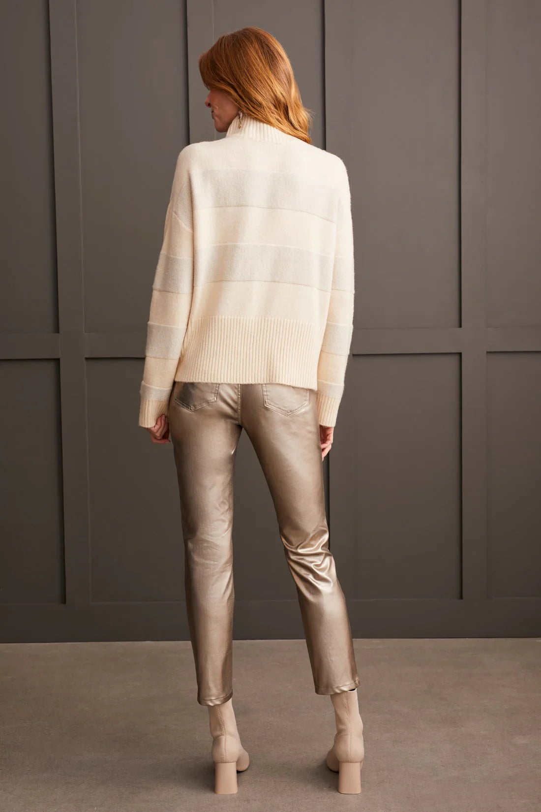 Mock Turtleneck Sweater - Moonstone