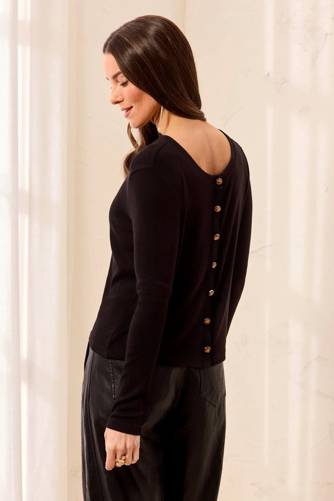 Wear Two Ways Cardigan Sweater - Black