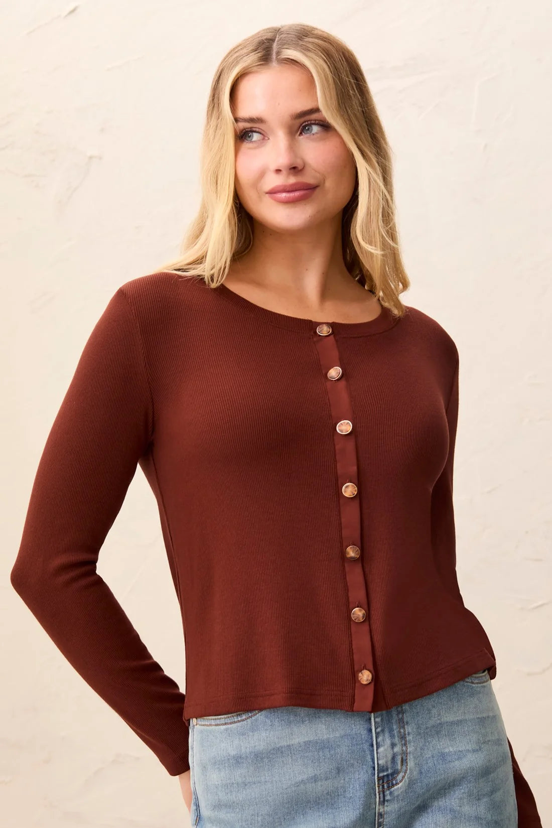 Wear Two Ways Cardigan Sweater - Rustic Brown