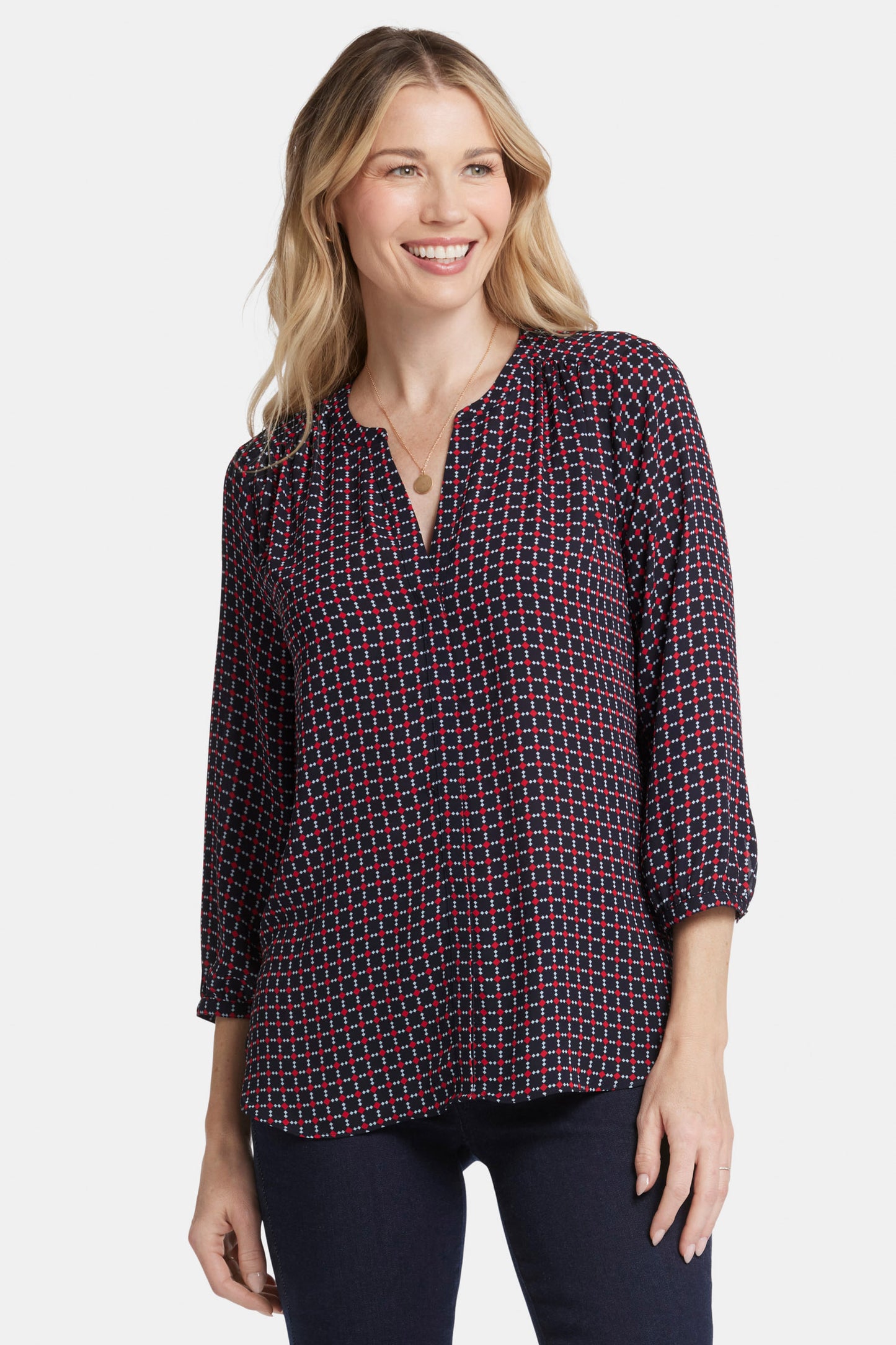 Pintuck Top - Starlet Geo