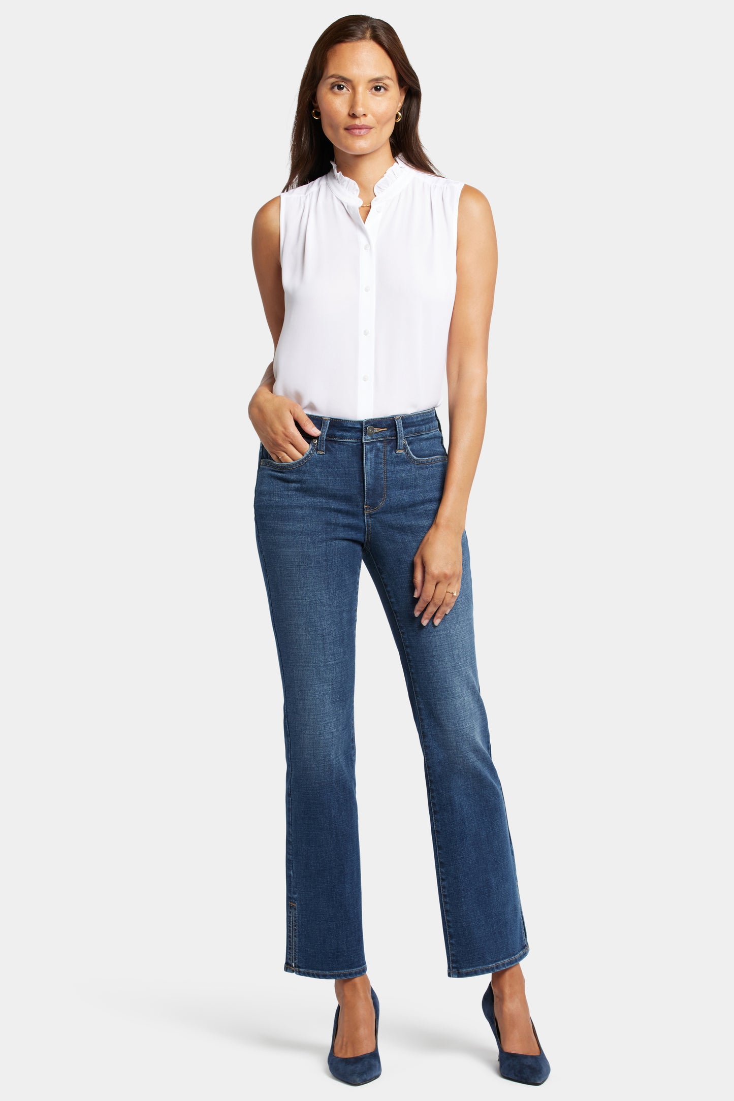 Barbara Boot Jeans with Side Slits - Olympus